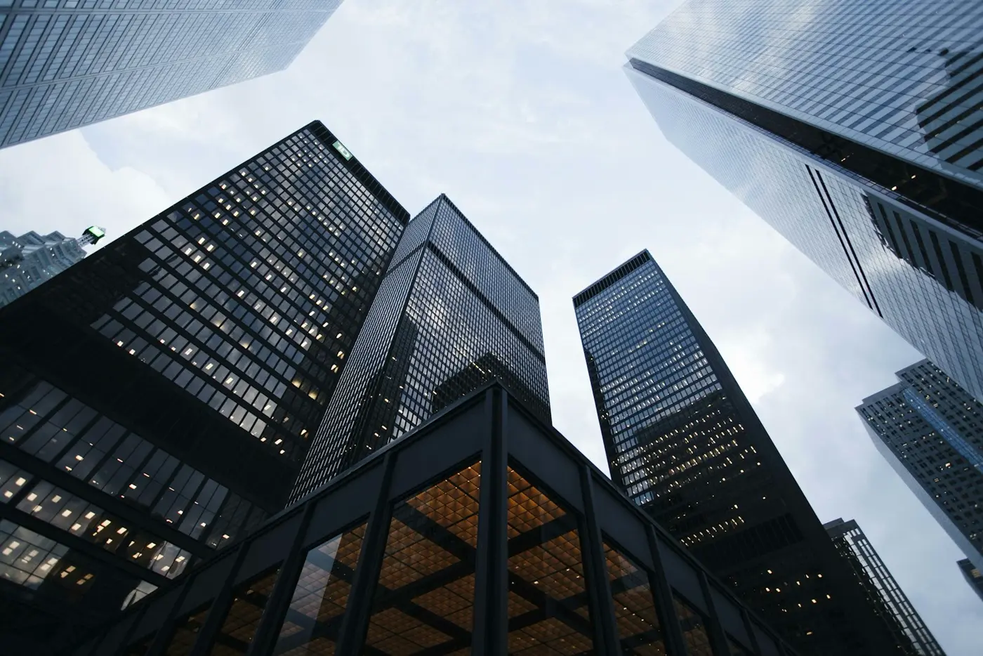 Glass high-rise building exterior