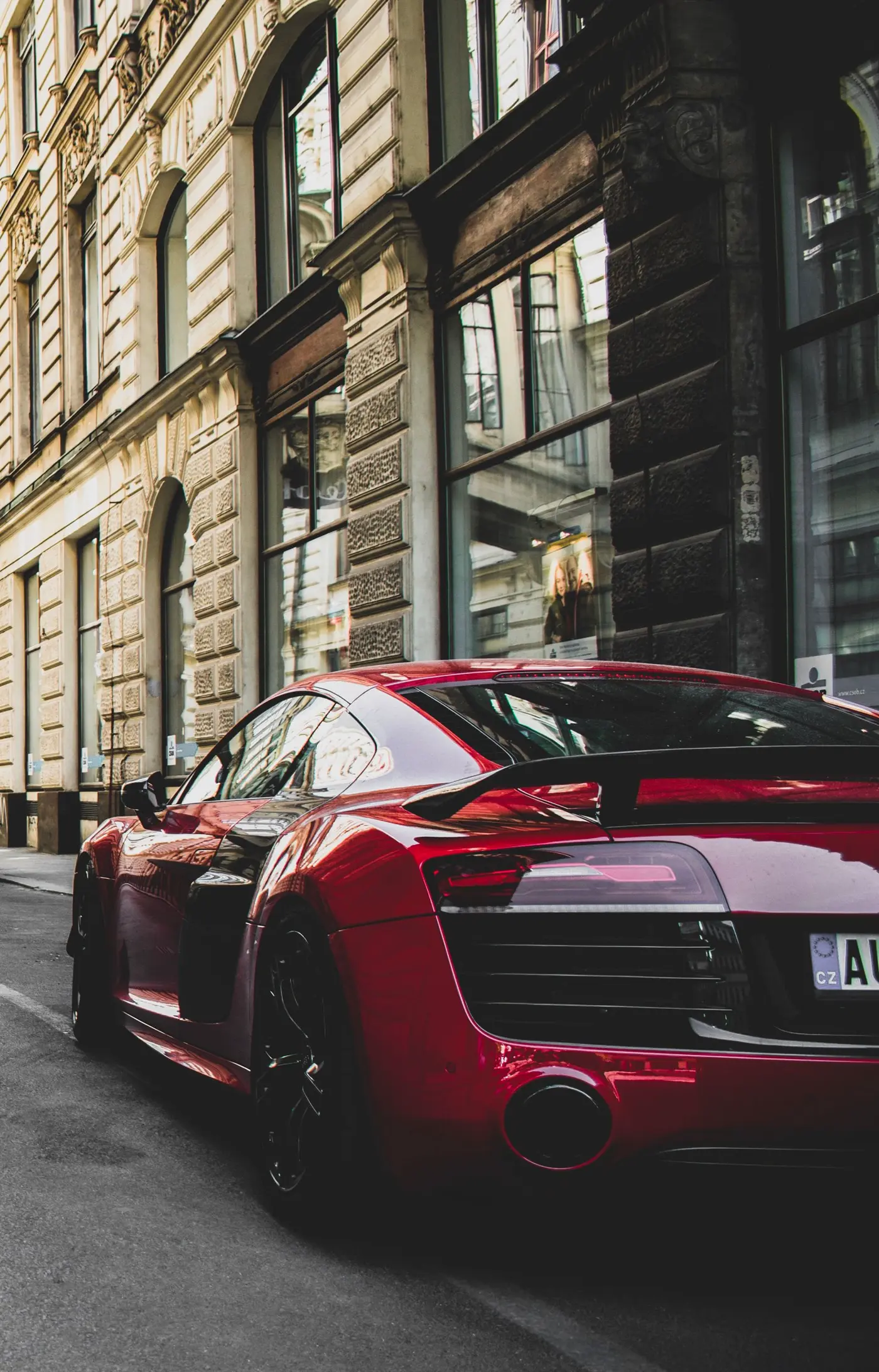Cars lined up outdoors at a lot